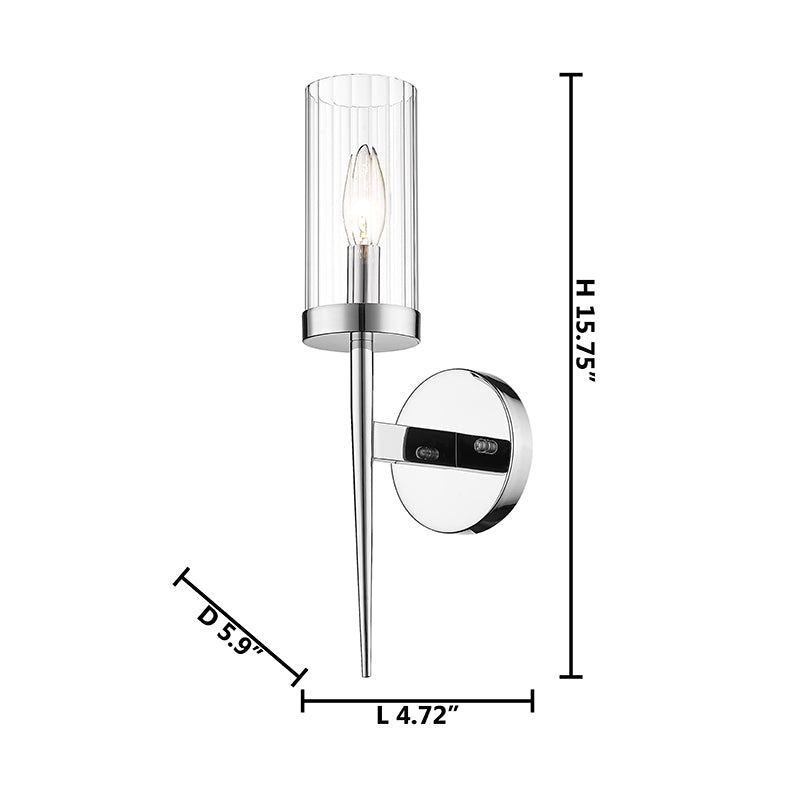 Frame Wall Sconce with Clear Glass Shade by Bethel - view 5