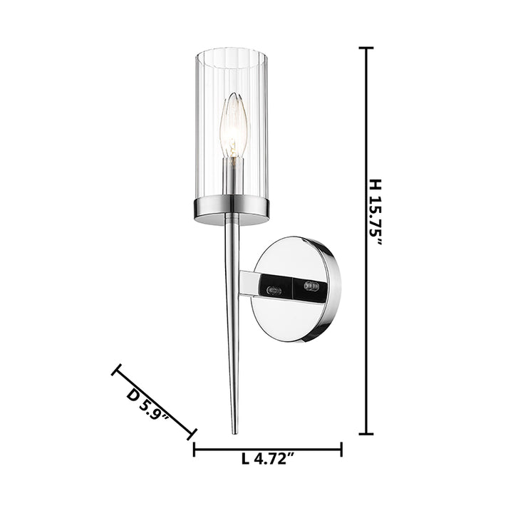 Frame Wall Sconce with Clear Glass Shade by Bethel - view 5