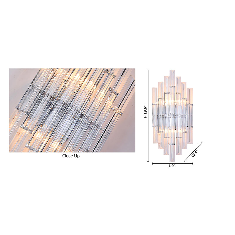 Clear Glass Wall Sconce by Bethel - view 8