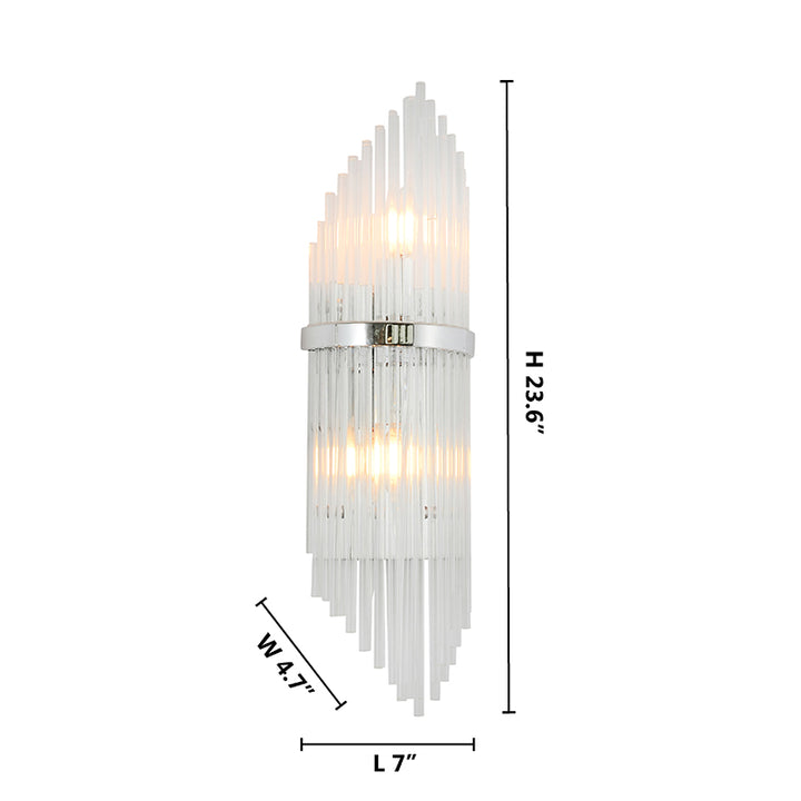 Frame Wall Sconce with Clear Glass Rods by Bethel - view 4