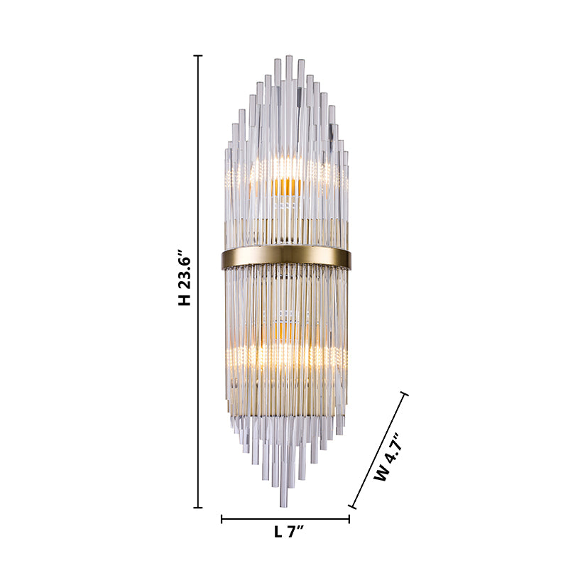 Frame Wall Sconce with Clear Glass Rods by Bethel - view 9