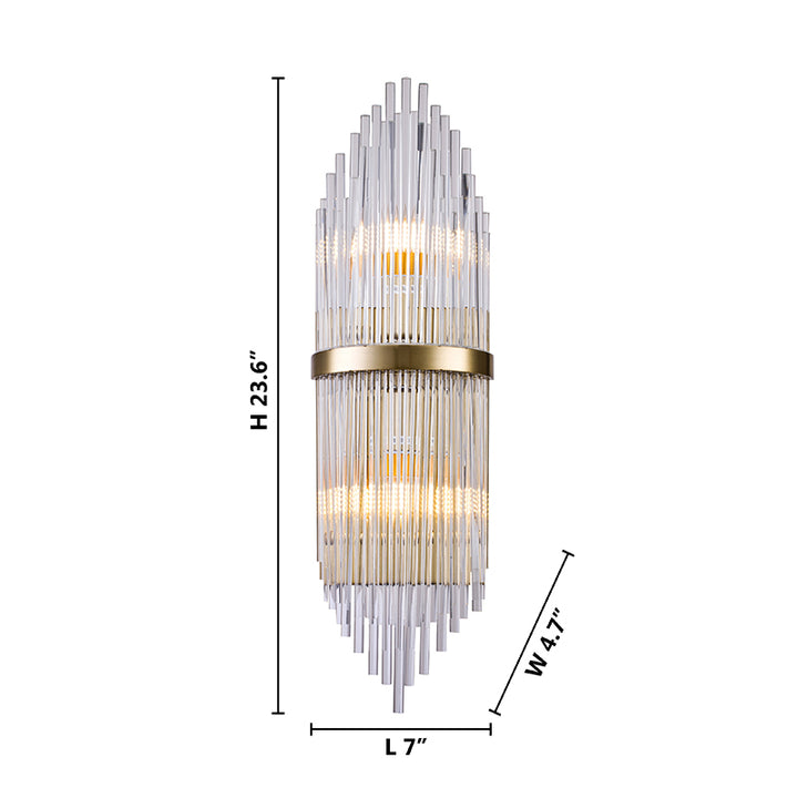Frame Wall Sconce with Clear Glass Rods by Bethel - view 9