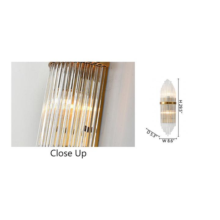 Frame Wall Sconce with Clear Glass Rods by Bethel - view 18