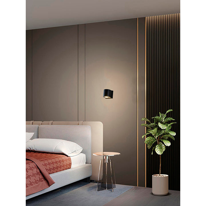 Satin Black Wall Sconce (KAC23) by Bethel - view 4