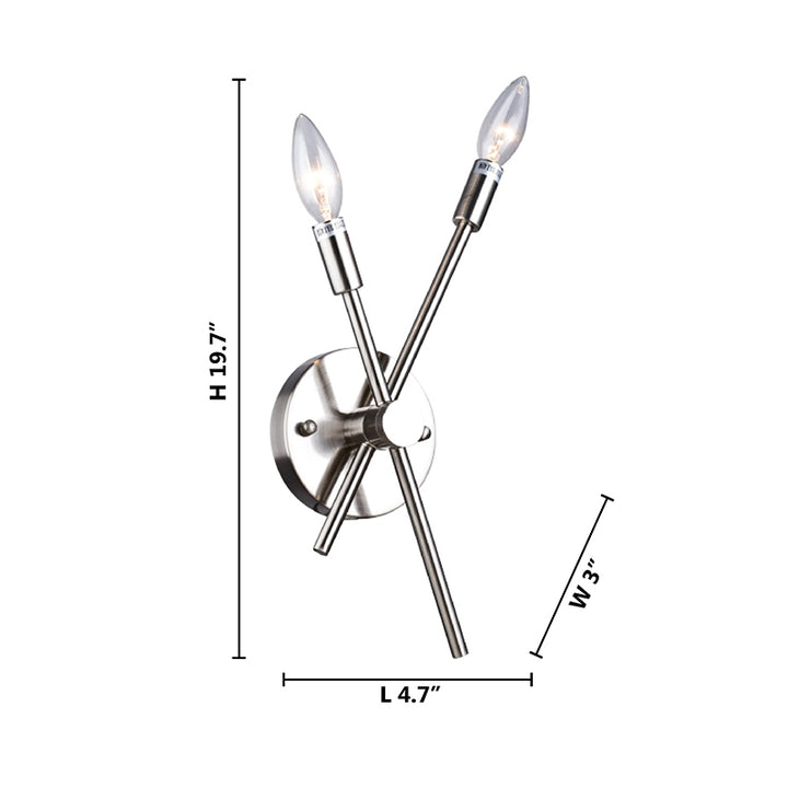 Two Pipe Arm Wall Sconce in a Finish by Bethel - view 12