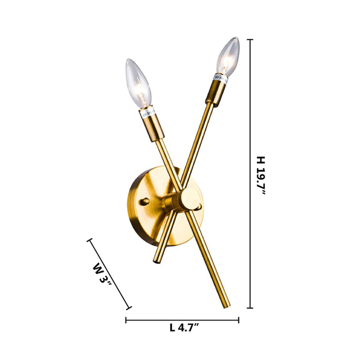 Two Pipe Arm Wall Sconce in a Finish by Bethel - view 4