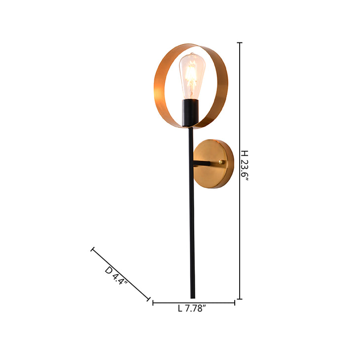 Black &amp; Golden Bronze Wall Sconce