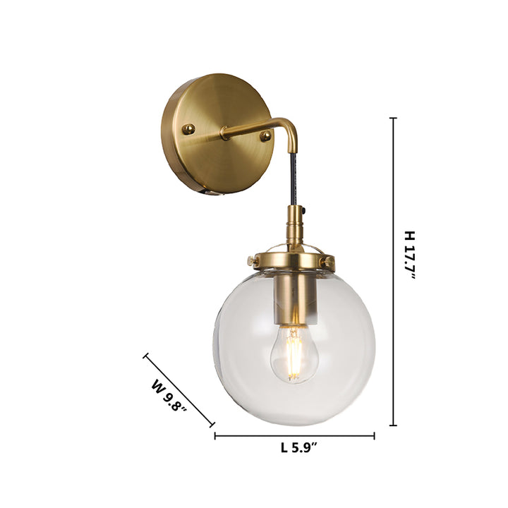 Brass Frame with Black Wall Sconce by Bethel - view 6