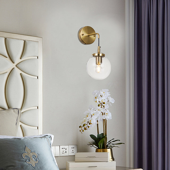 Brass Frame with Black Wall Sconce by Bethel - view 7