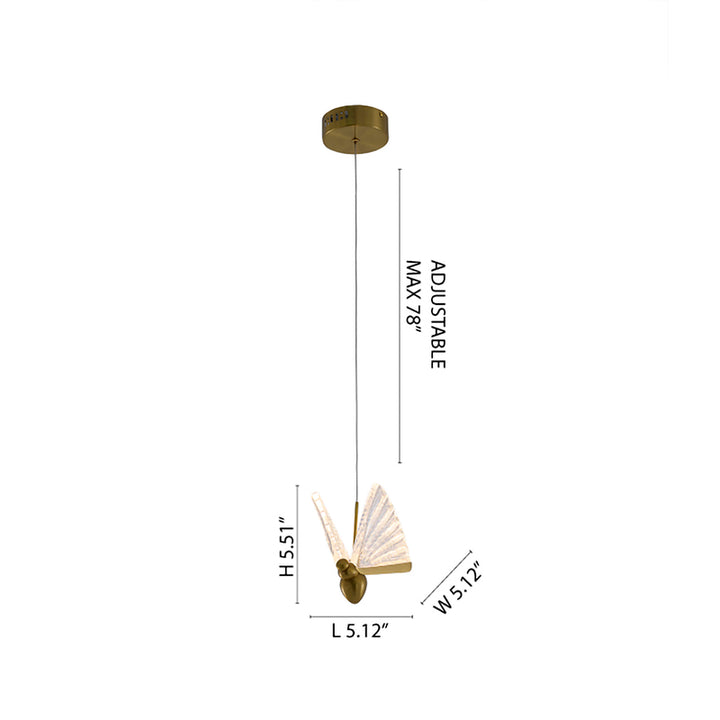 Three Light Acrylic Crumbled Sheet Pendant Island Light with Hardware by Bethel - view 3