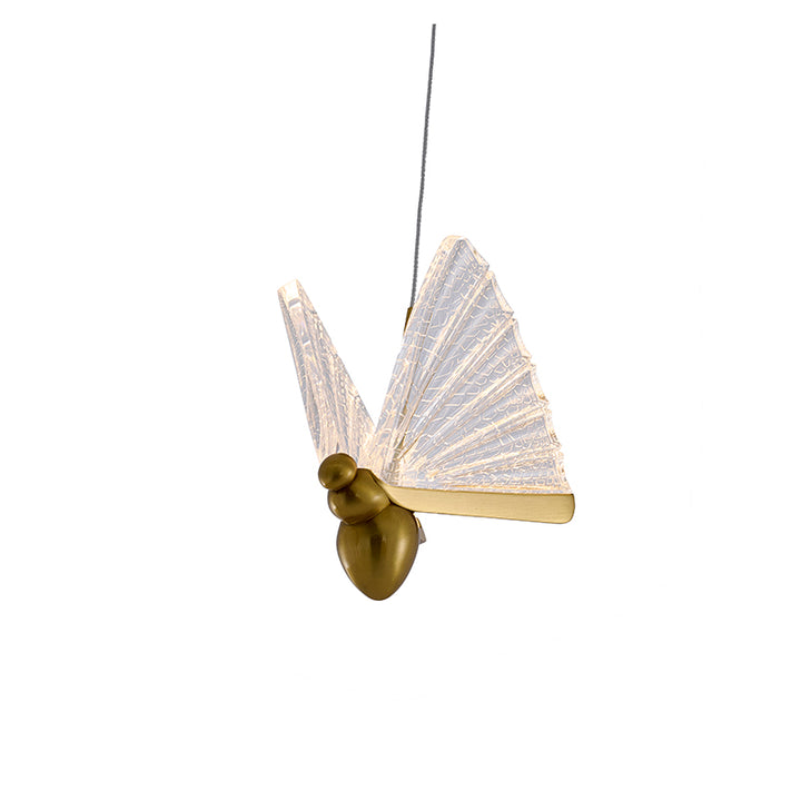 Three Light Acrylic Crumbled Sheet Pendant Island Light with Hardware by Bethel - view 5