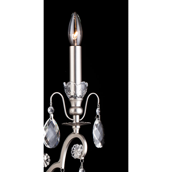 Two Light Wall Sconce with Clear Hanging Crystals by Bethel - view 8