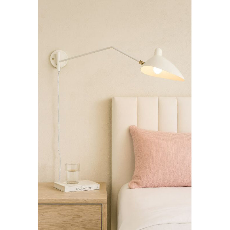 Armed Wall Sconce with Hardware Shade &amp; Arm
