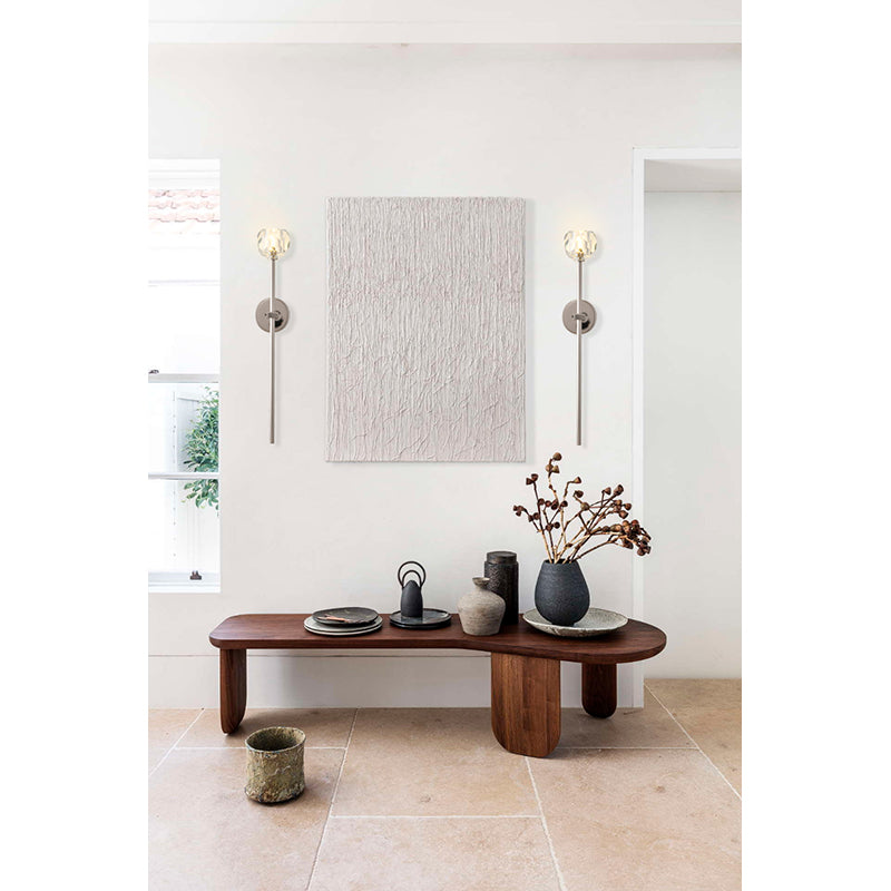 Polished Nickel Wall Sconce with Clear Crystal Shade by Bethel - view 3