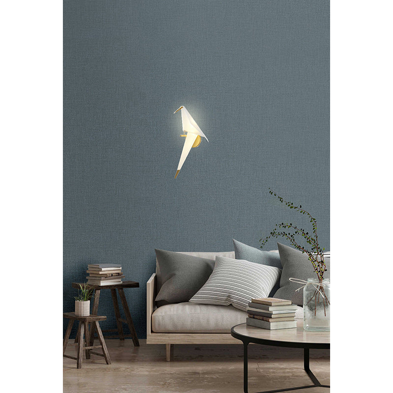 Gold Carbon Steel Frame with White Plastic Bird LED Wall Sconce Bird by Bethel - view 8