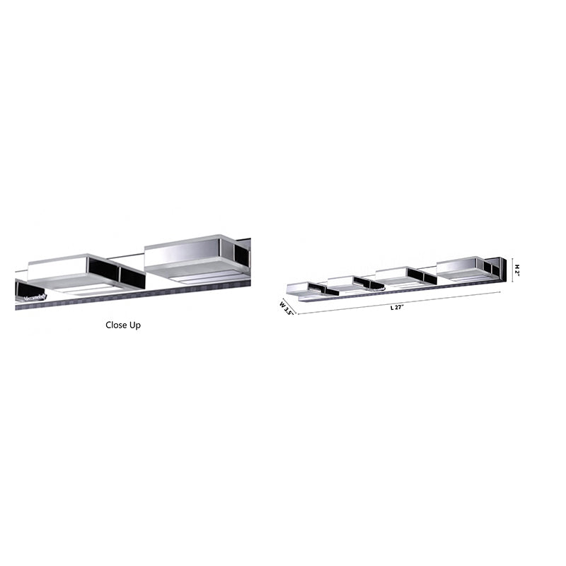 LED Wall Sconce with Stainless Steel Frame and Acrylic Cover by Bethel - view 2