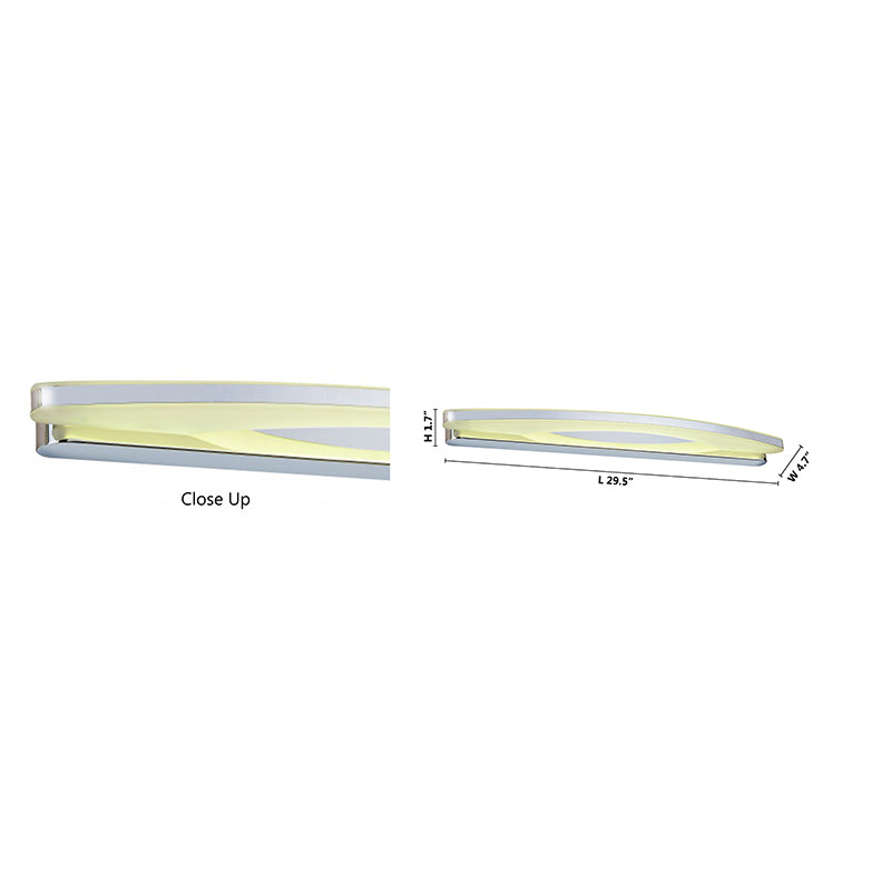 Chrome Vanity Light by Bethel - view 2
