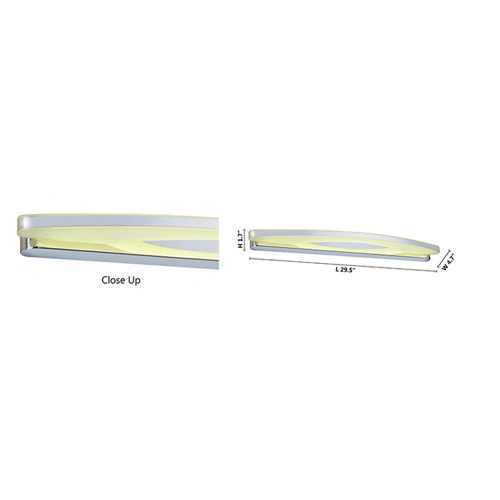Chrome Vanity Light by Bethel - view 2