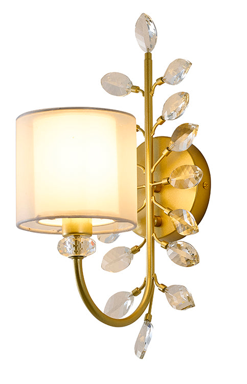 Silver Crystal Wall Sconce by Bethel