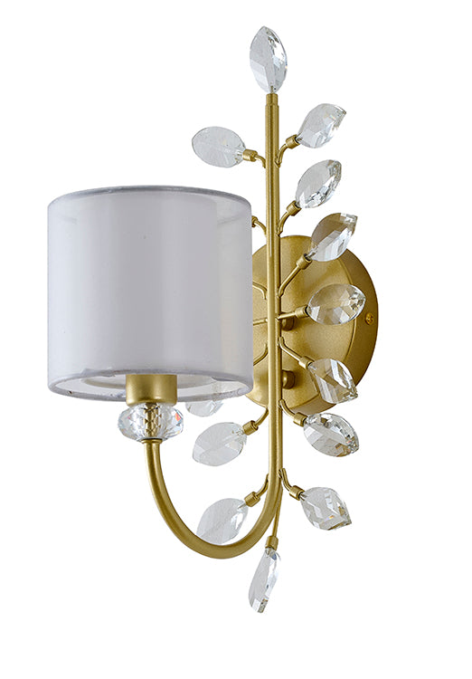 Silver Crystal Wall Sconce by Bethel - view 2
