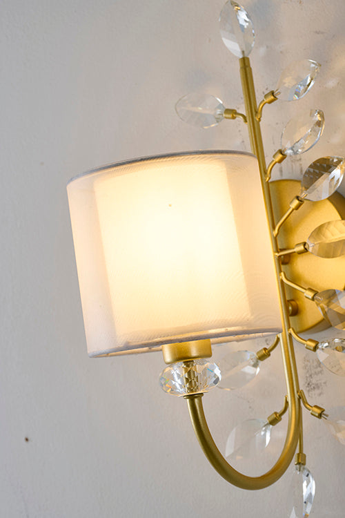 Silver Crystal Wall Sconce by Bethel - view 3