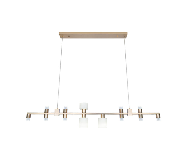 Glass Chandelier (RS01) in Brass by Bethel