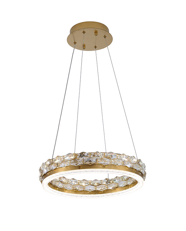 Crystal Pendant in Brass by Bethel