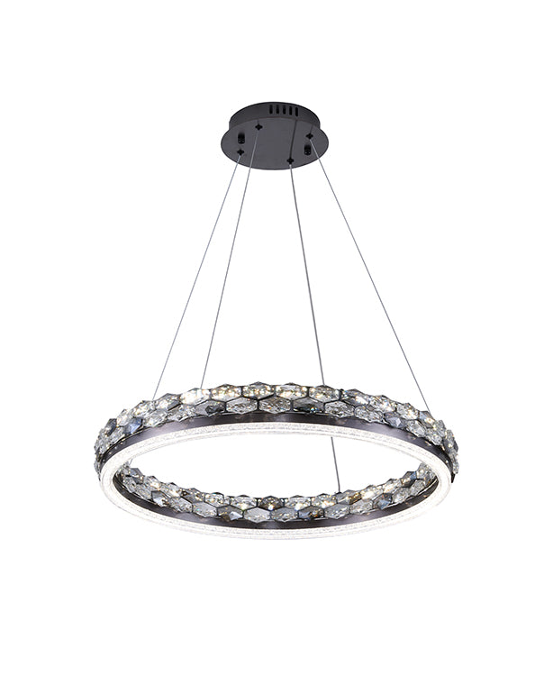 Crystal Pendant in Black by Bethel