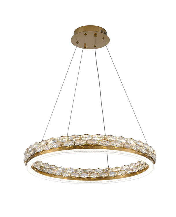 Crystal Pendant in Brass by Bethel