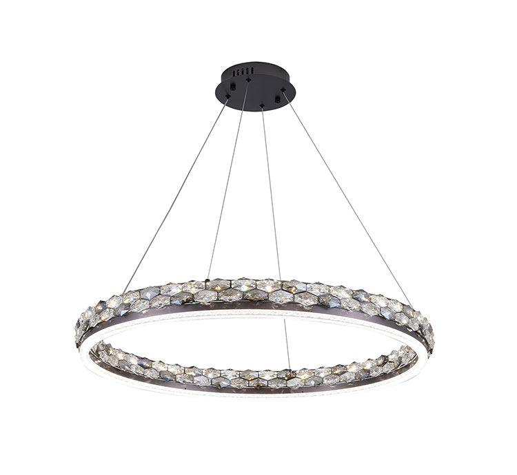 Crystal Pendant in Black by Bethel
