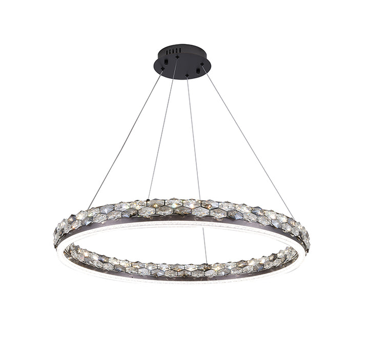 Crystal Pendant in Black by Bethel
