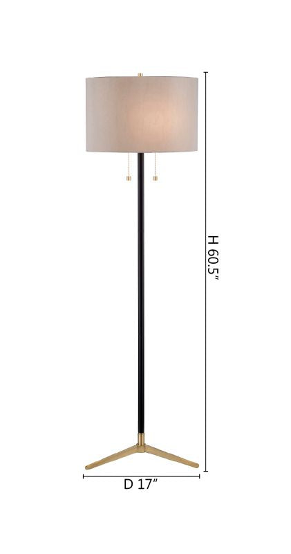 Antique Brass Floor Lamp by Bethel - view 4