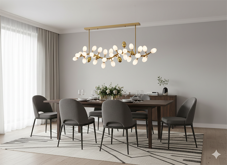 Satin Brass Glass Chandelier (SP02) by Bethel - view 6