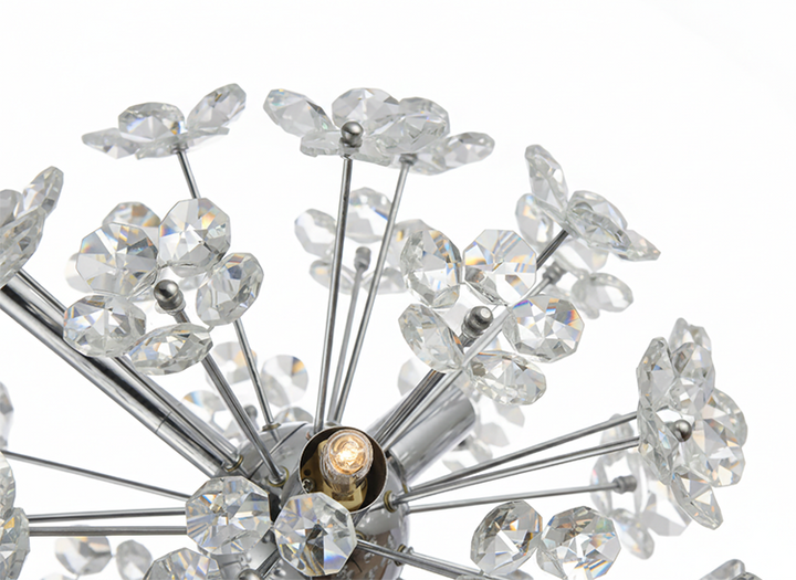 Clear Crystal Sputnik Flower Pendant Light with Hardware by Bethel - view 3