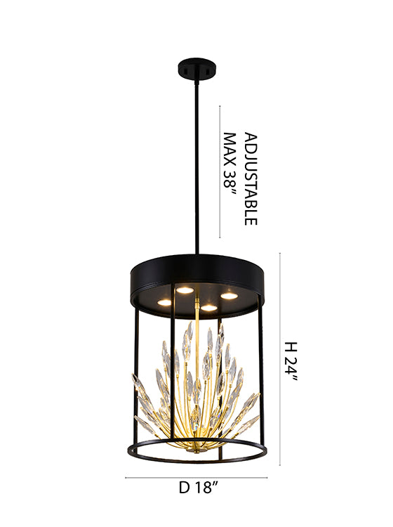 Matte Black Crystal Pendant (ZP158) by Bethel - view 7
