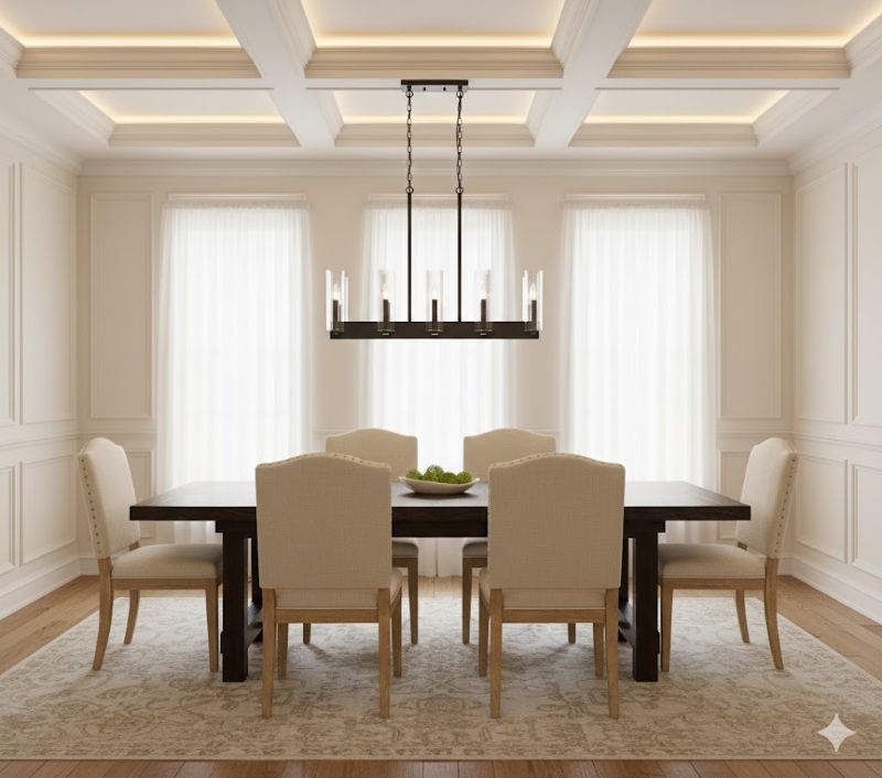 Frame Chandelier with Clear Ribbed Glass Shades by Bethel - view 8