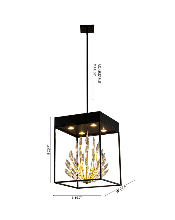 Matte Black Crystal Pendant by Bethel - view 7