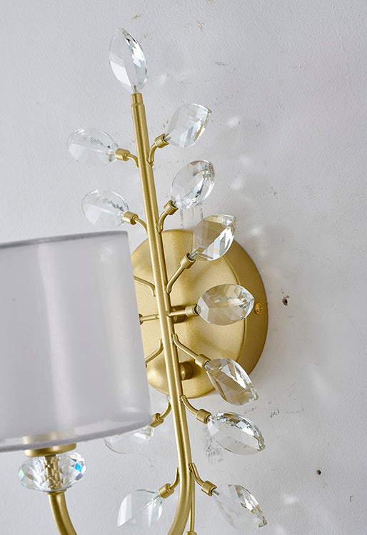 Silver Crystal Wall Sconce by Bethel - view 4
