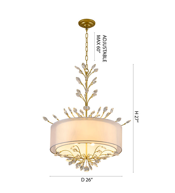 Silver Crystal Chandelier by Bethel - view 5