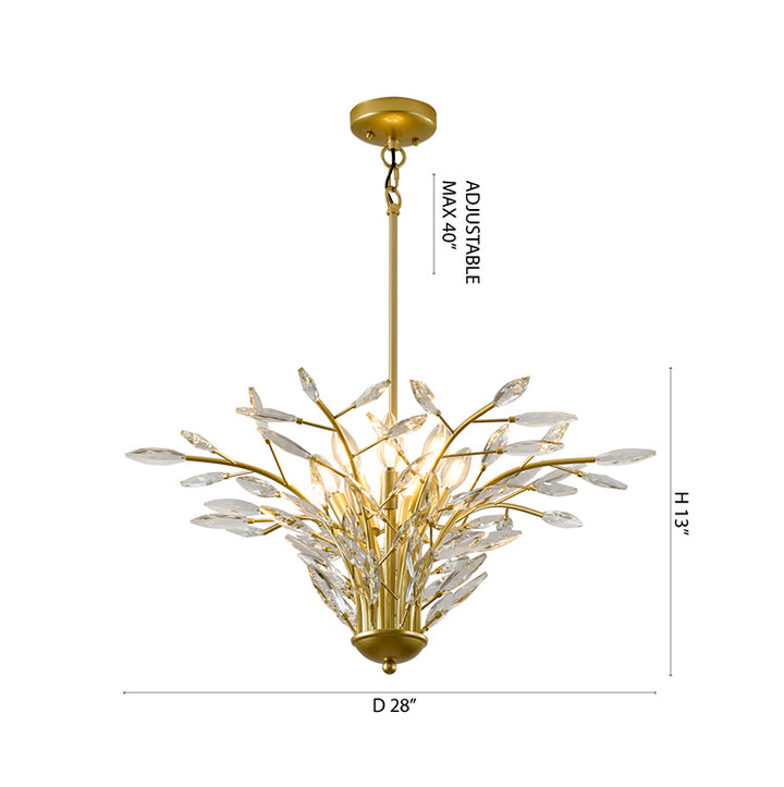 Gold Crystal Chandelier (ZP141) by Bethel - view 5
