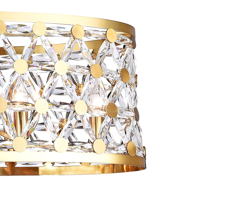 Oval Frame Chandelier with Clear Crystal Star Detailing by Bethel - view 8