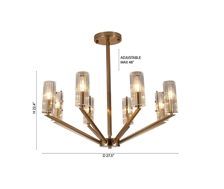 Frame Ceiling Fixture with Clear Glass Cylinder Shades by Bethel - view 7