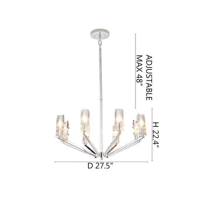 Frame Ceiling Fixture with Clear Glass Cylinder Shades by Bethel - view 4