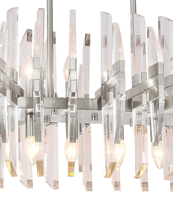 Frame Orb Ceiling Fixture in an Oval Shape with Clear Acrylic by Bethel - view 4