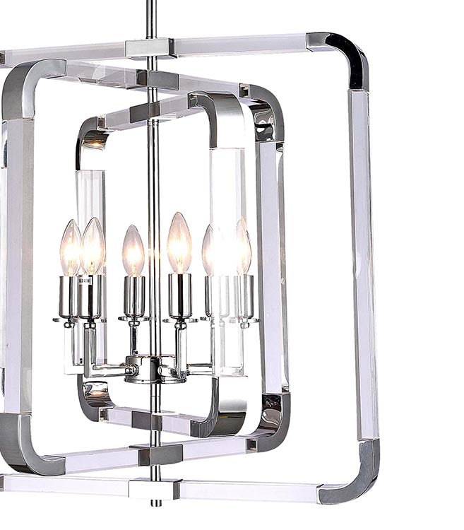 Metal Frame Ceiling Fixture with Clear Acrylic Arms Arms