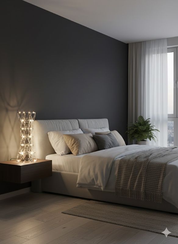 Stainless Steel Column Table Lamp Fixed LED by Bethel - view 6