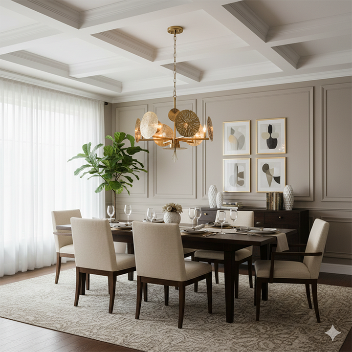Copper Metal Leaf Petal Ceiling Fixture by Bethel - view 4
