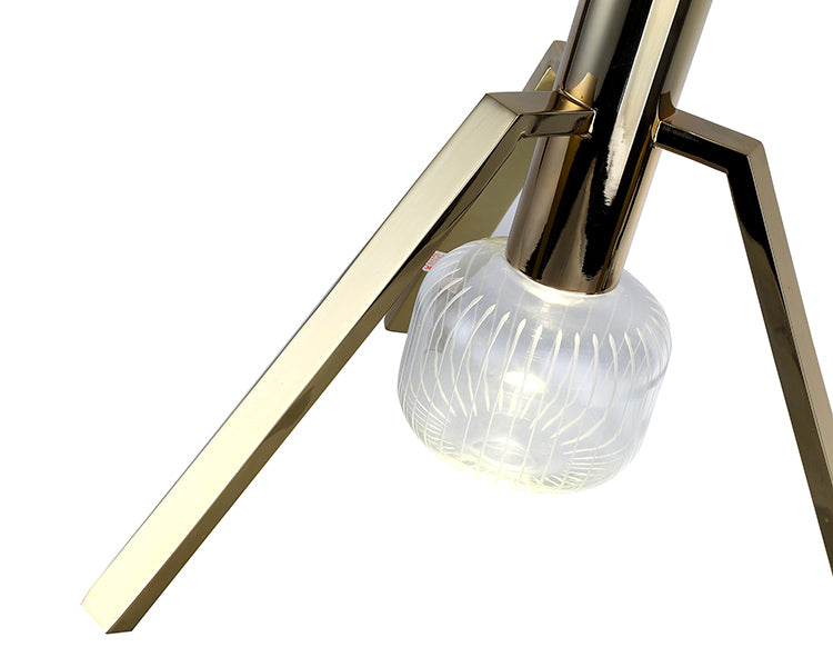 Gold Framed LED Table Lamp with Clear Glass Shade by Bethel - view 8