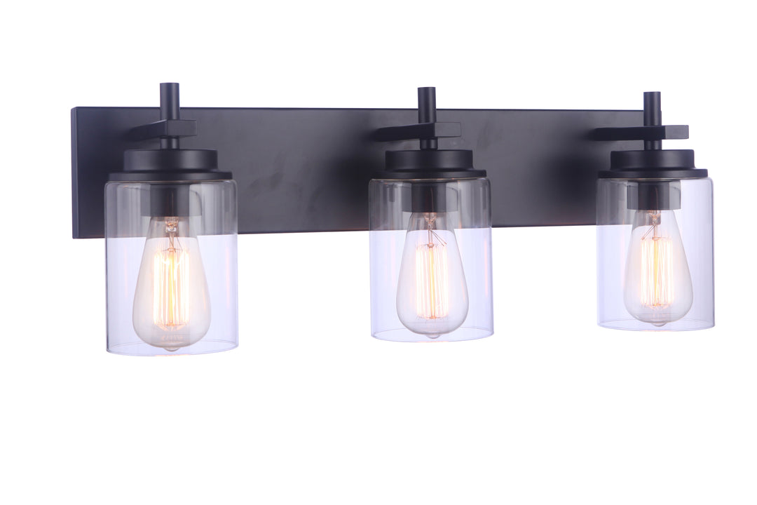 Reeves Vanity Light in Flat Black by Craftmade