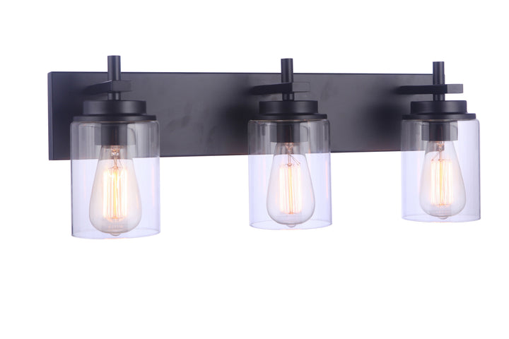 Reeves Vanity Light in Flat Black by Craftmade